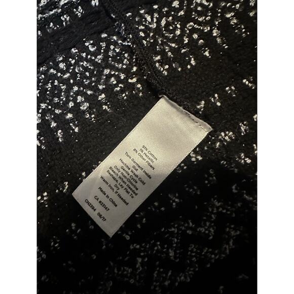Talbots Black White Metallic Duster Open Front Cardigan Sweater Women’s SP - Picture 5 of 7
